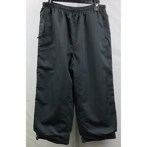 Prospirit Capri Track Pants Women L Gray Elastic Waist Fully Lined Pockets